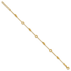 Gold-Plated Sterling Silver Beaded Bracelet, 8 in