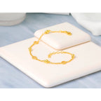 Gold-Plated Sterling Silver Beaded Bracelet, 8 in