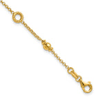 Gold-Plated Sterling Silver Beaded Bracelet, 8 in