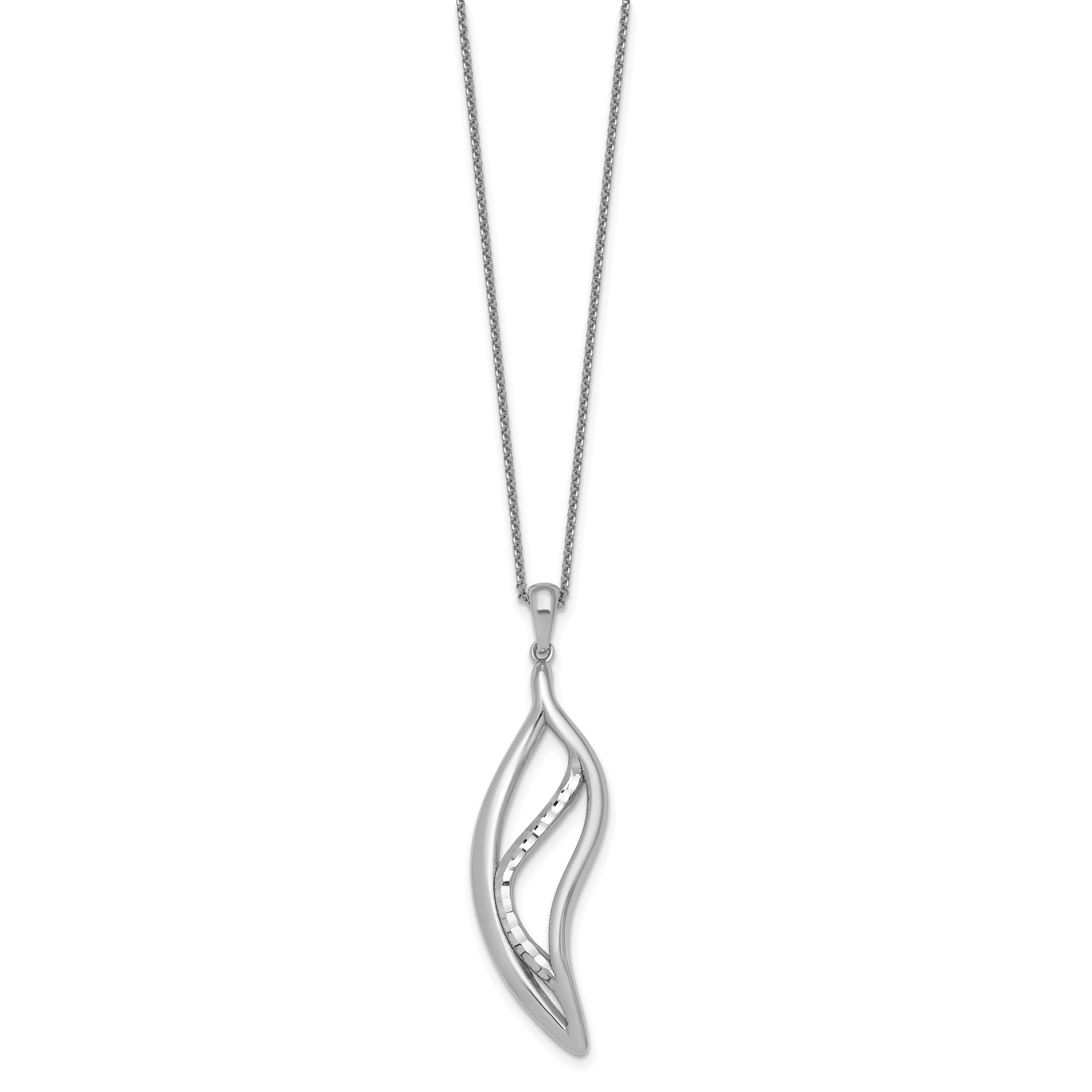 Sterling Silver Cable Pendant Necklace
