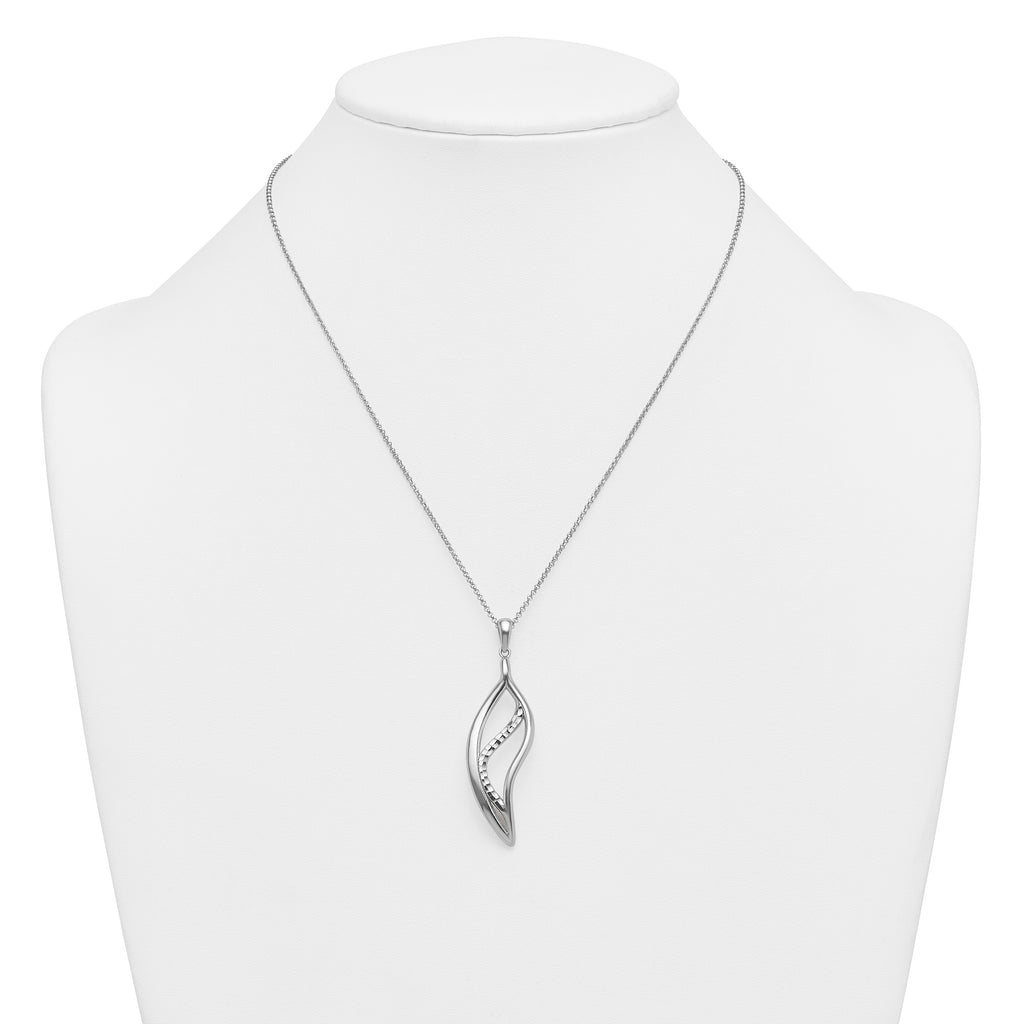 Sterling Silver Cable Pendant Necklace