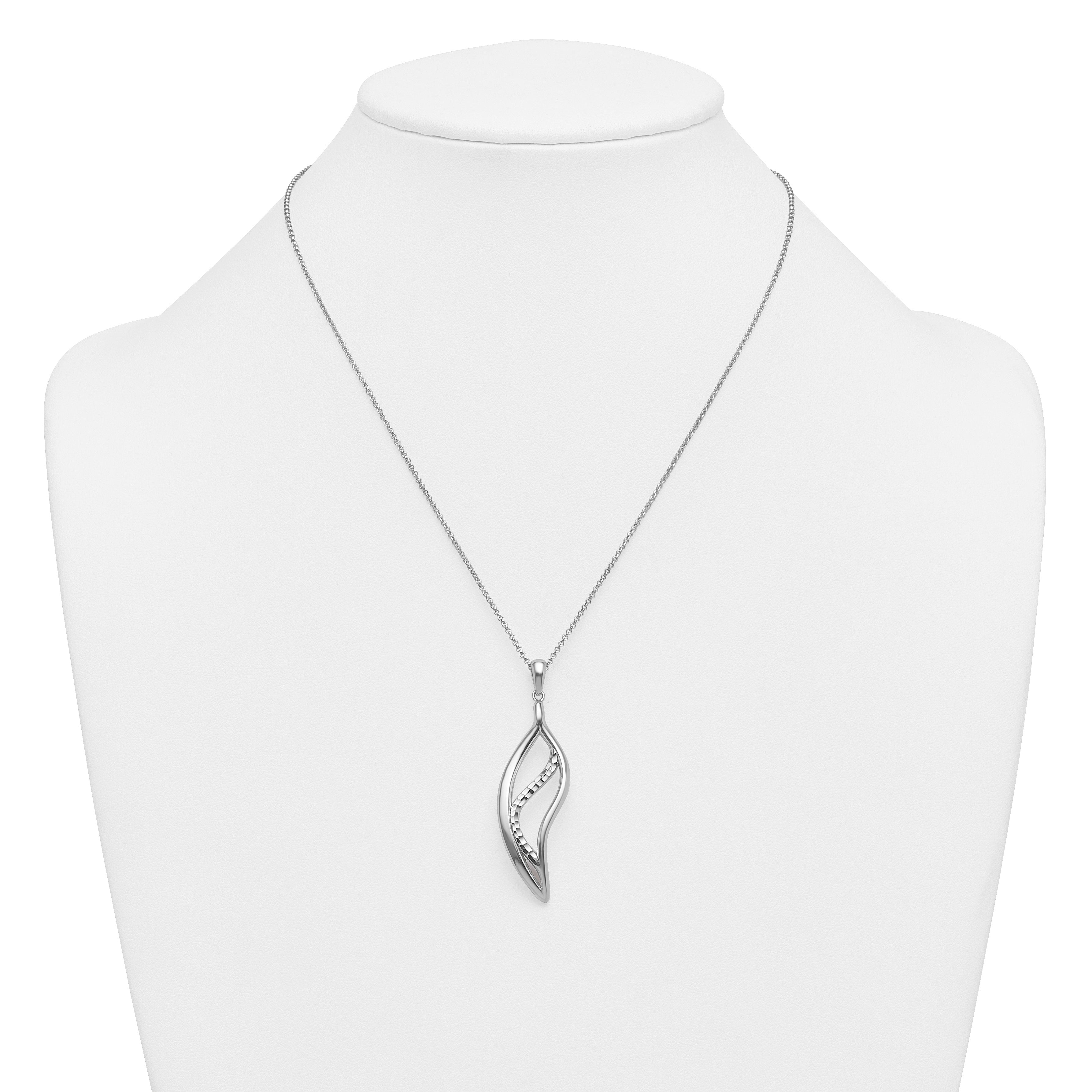 Sterling Silver Cable Pendant Necklace