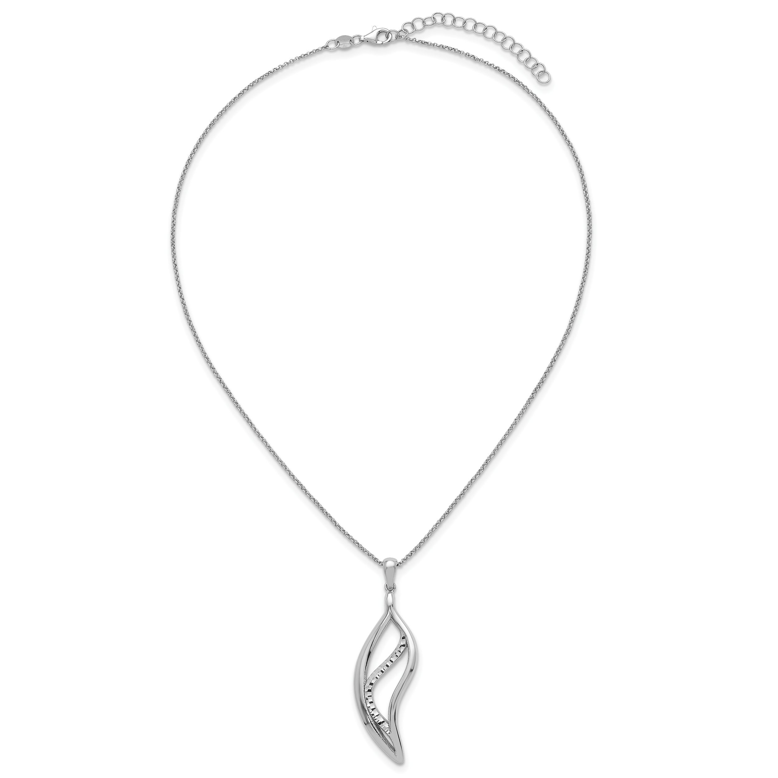 Sterling Silver Cable Pendant Necklace
