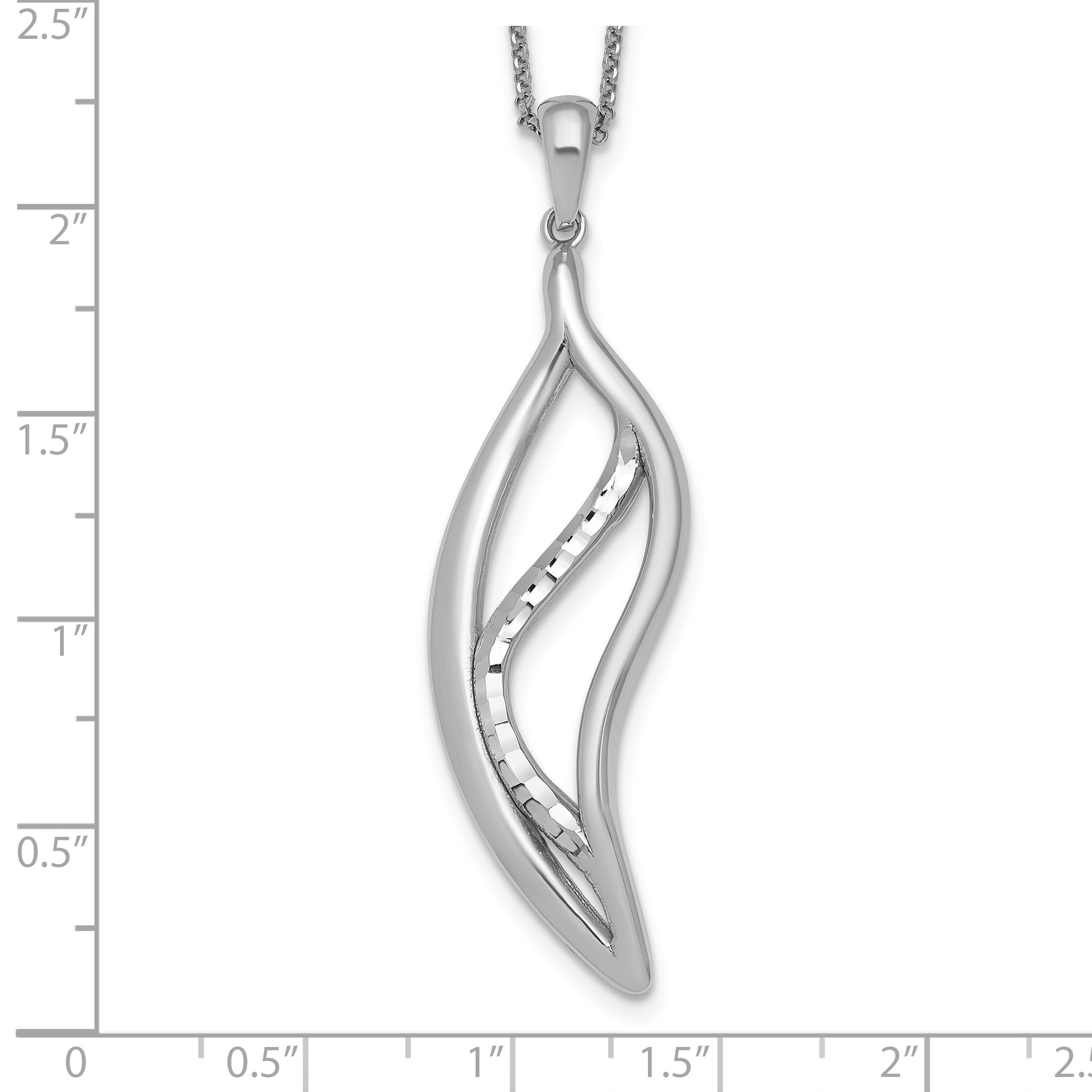 Sterling Silver Cable Pendant Necklace