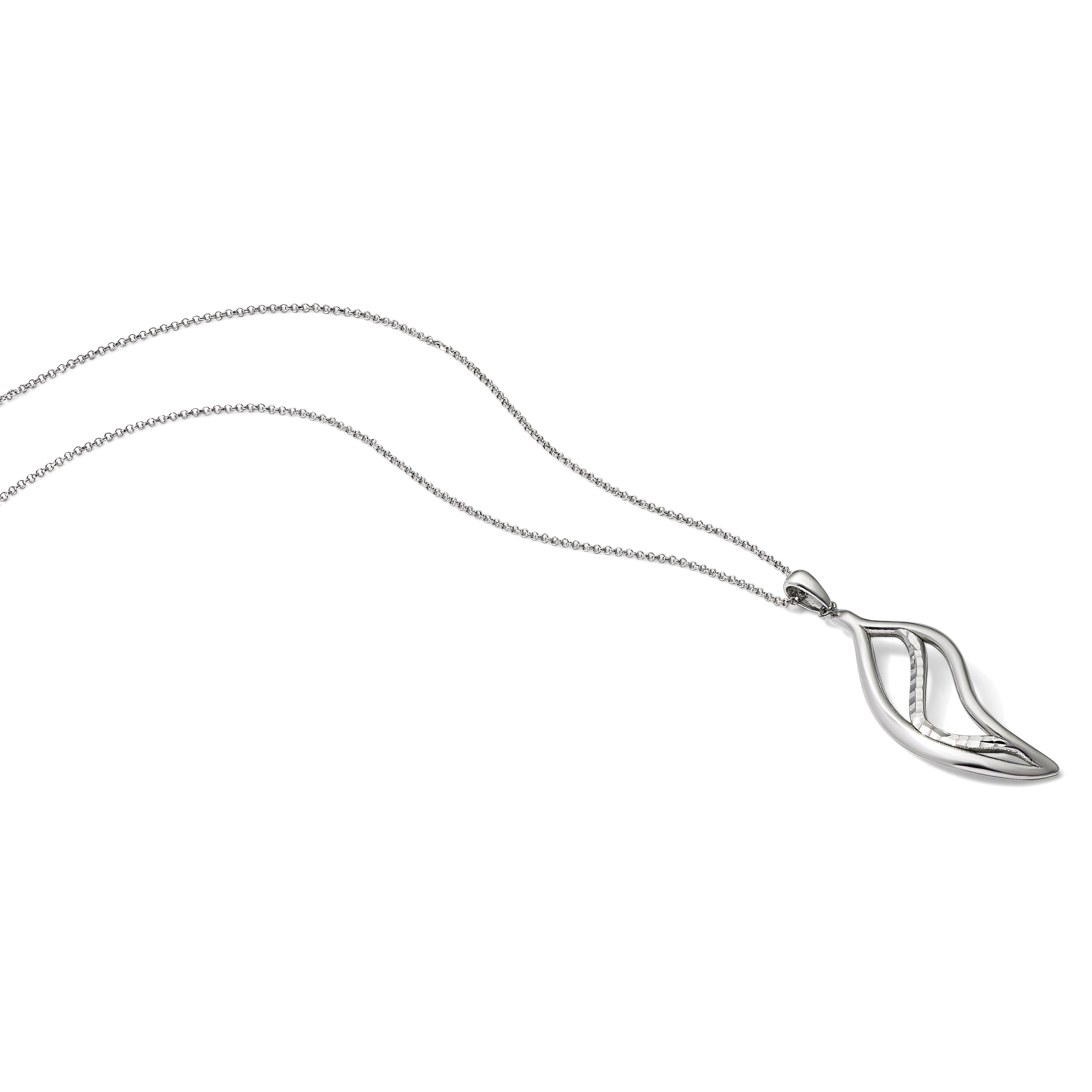 Sterling Silver Cable Pendant Necklace