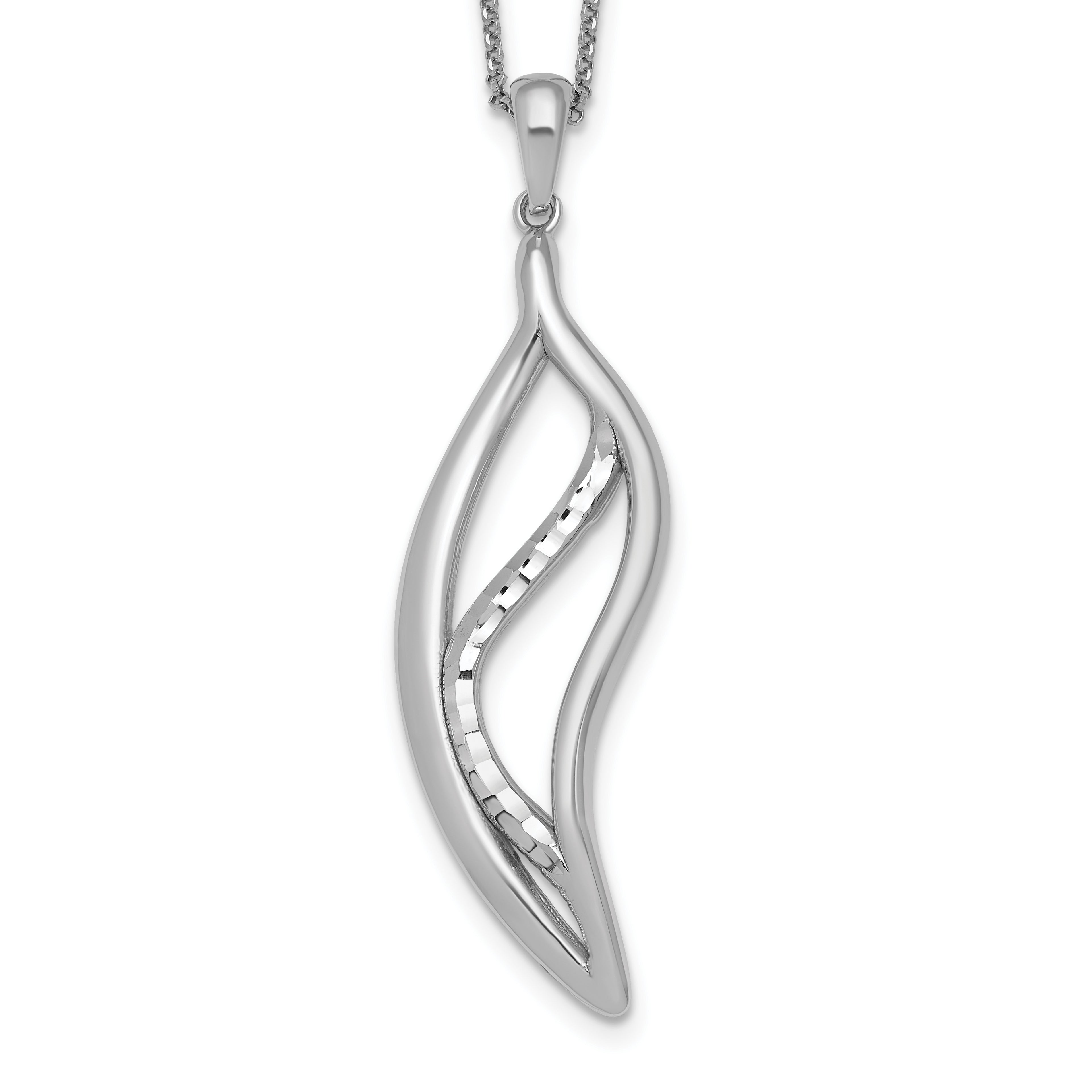 Sterling Silver Cable Pendant Necklace
