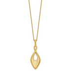 Gold-Plated Sterling Silver Brushed & Polished Cable Cable Chain Necklace, 18 in