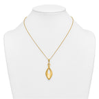 Gold-Plated Sterling Silver Brushed & Polished Cable Cable Chain Necklace, 18 in
