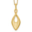 Gold-Plated Sterling Silver Brushed & Polished Cable Cable Chain Necklace, 18 in