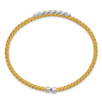 Gold-Plated Sterling Silver Woven Bangle Bracelet