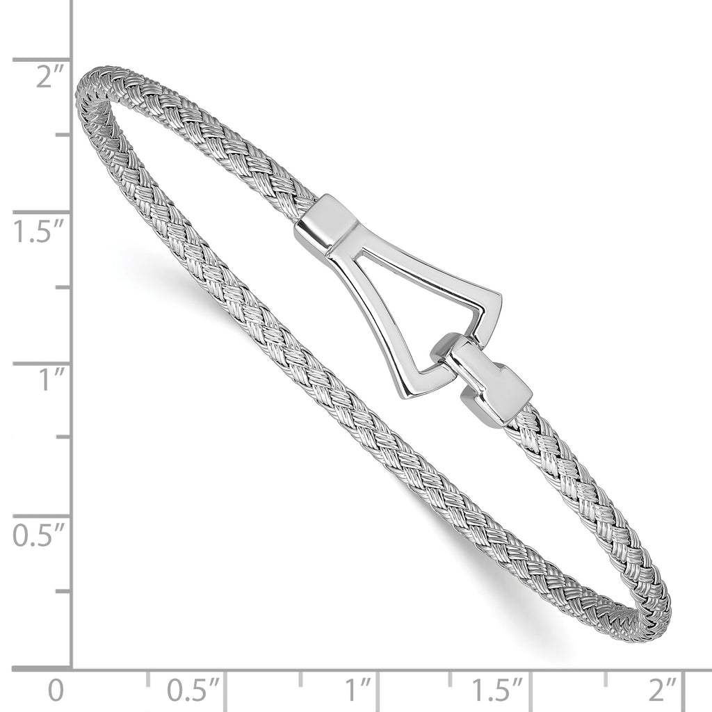 Sterling Silver Woven Bangle Bracelet