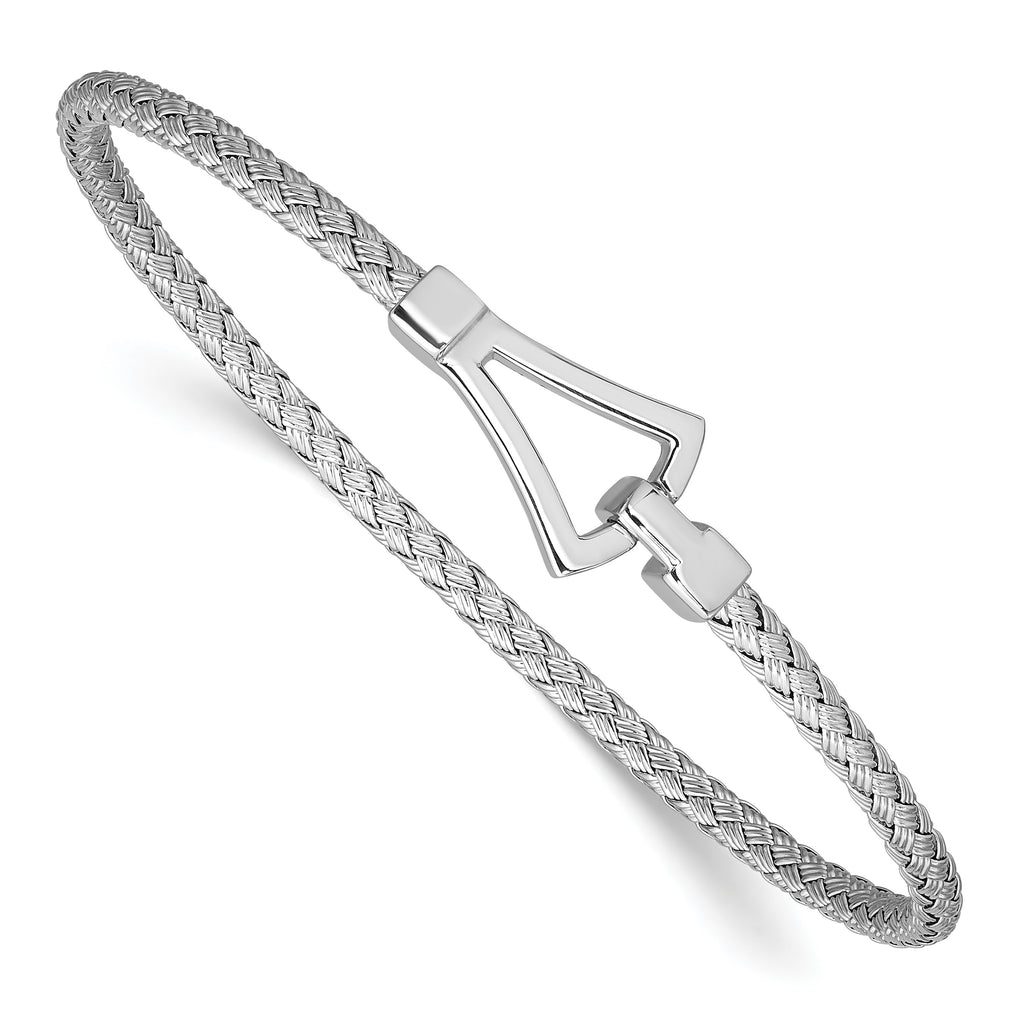 Sterling Silver Woven Bangle Bracelet