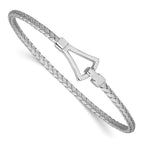 Sterling Silver Woven Bangle Bracelet