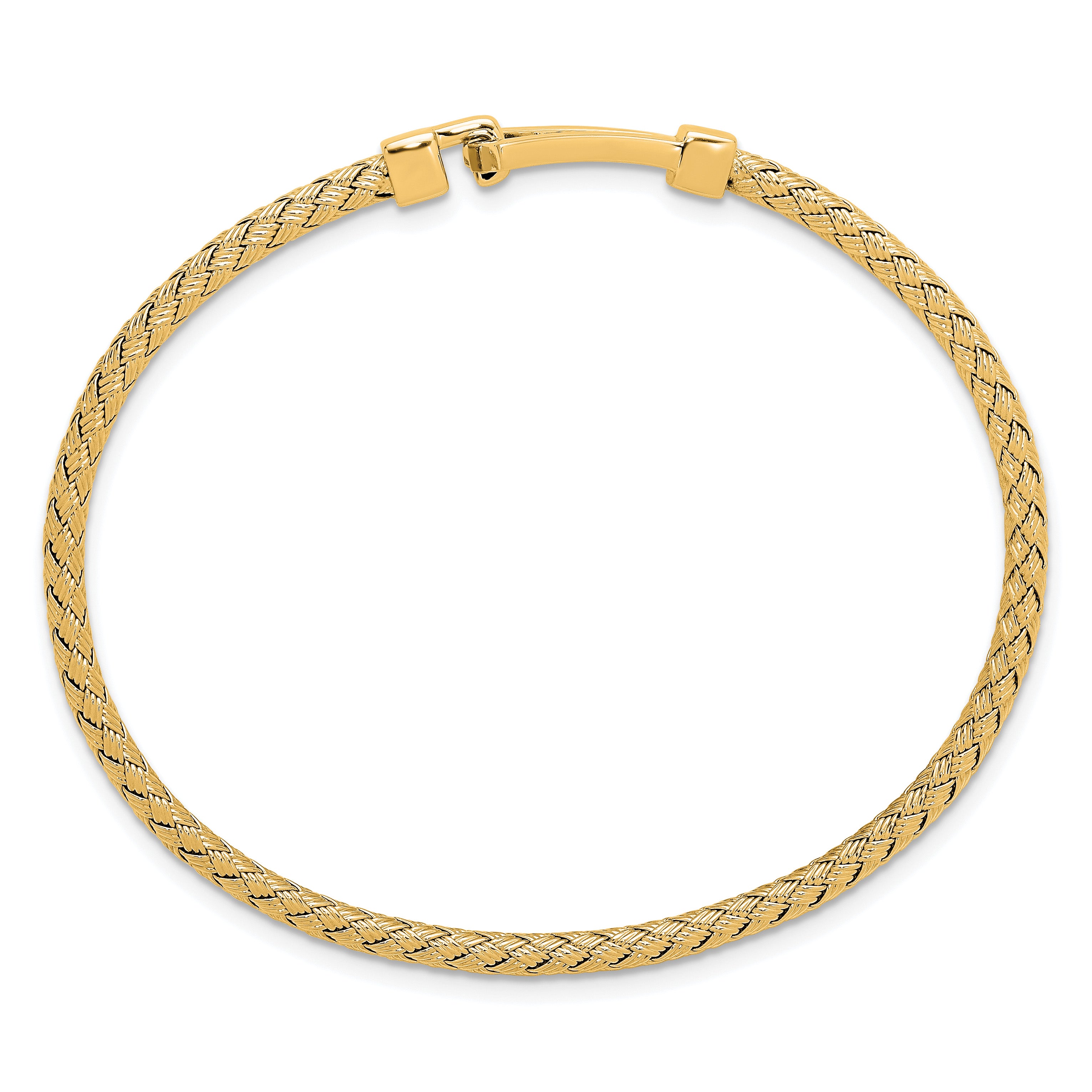 Gold-Plated Sterling Silver Woven Bangle Bracelet Secondary image
