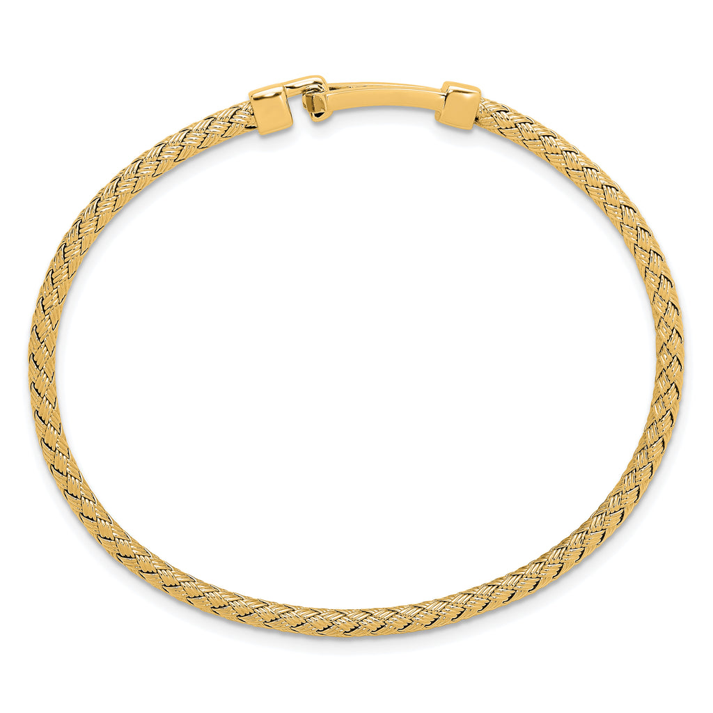 Gold-Plated Sterling Silver Woven Bangle Bracelet
