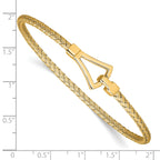 Gold-Plated Sterling Silver Woven Bangle Bracelet