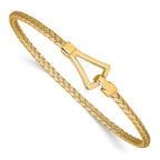 Gold-Plated Sterling Silver Woven Bangle Bracelet