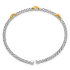 Gold-Plated Sterling Silver Woven Cuff Bracelet