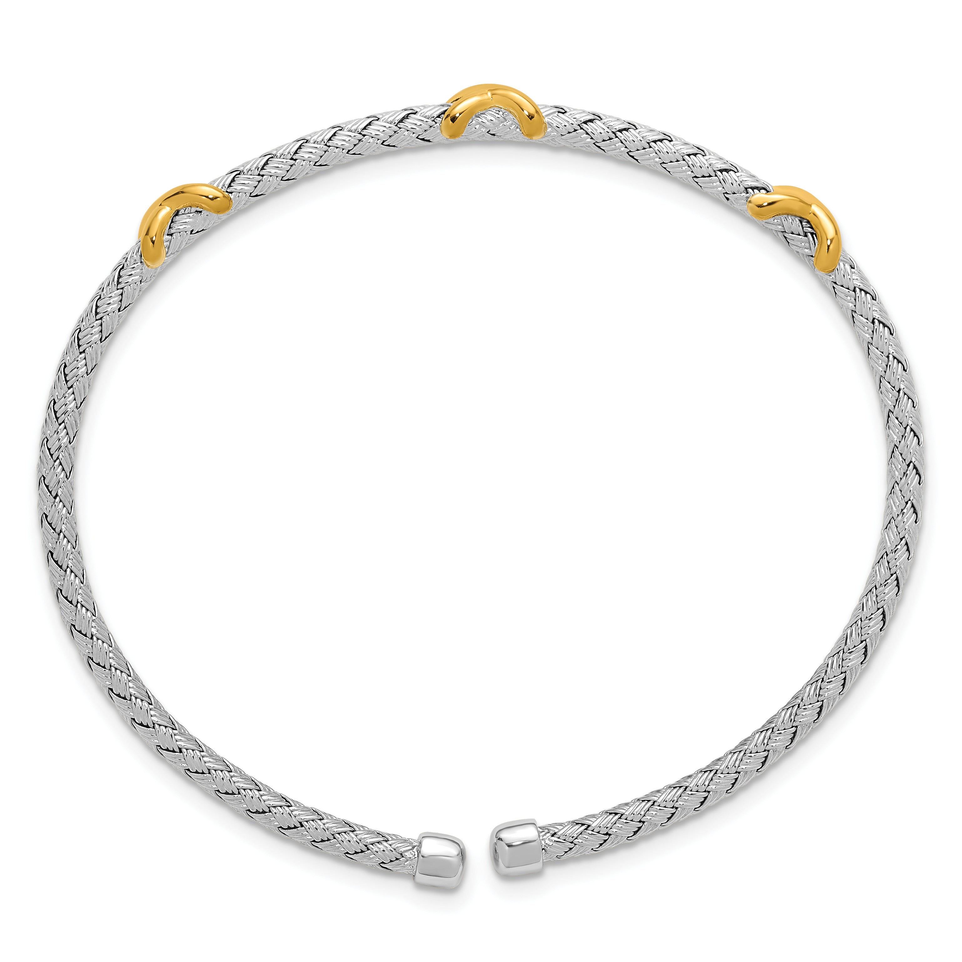 Gold-Plated Sterling Silver Woven Cuff Bracelet