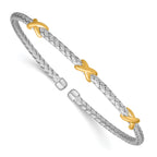 Gold-Plated Sterling Silver Woven Cuff Bracelet