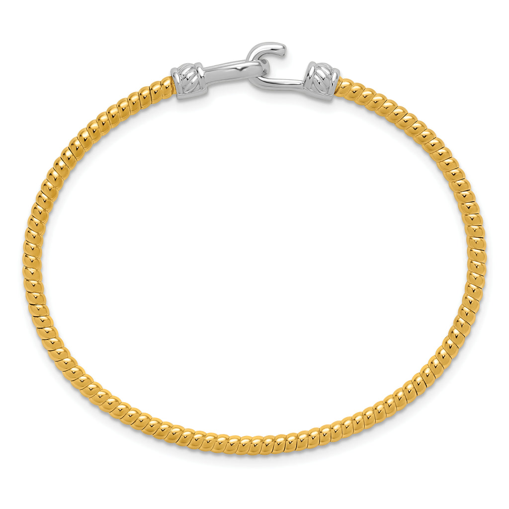 Gold-Plated Sterling Silver Twisted Bangle Bracelet
