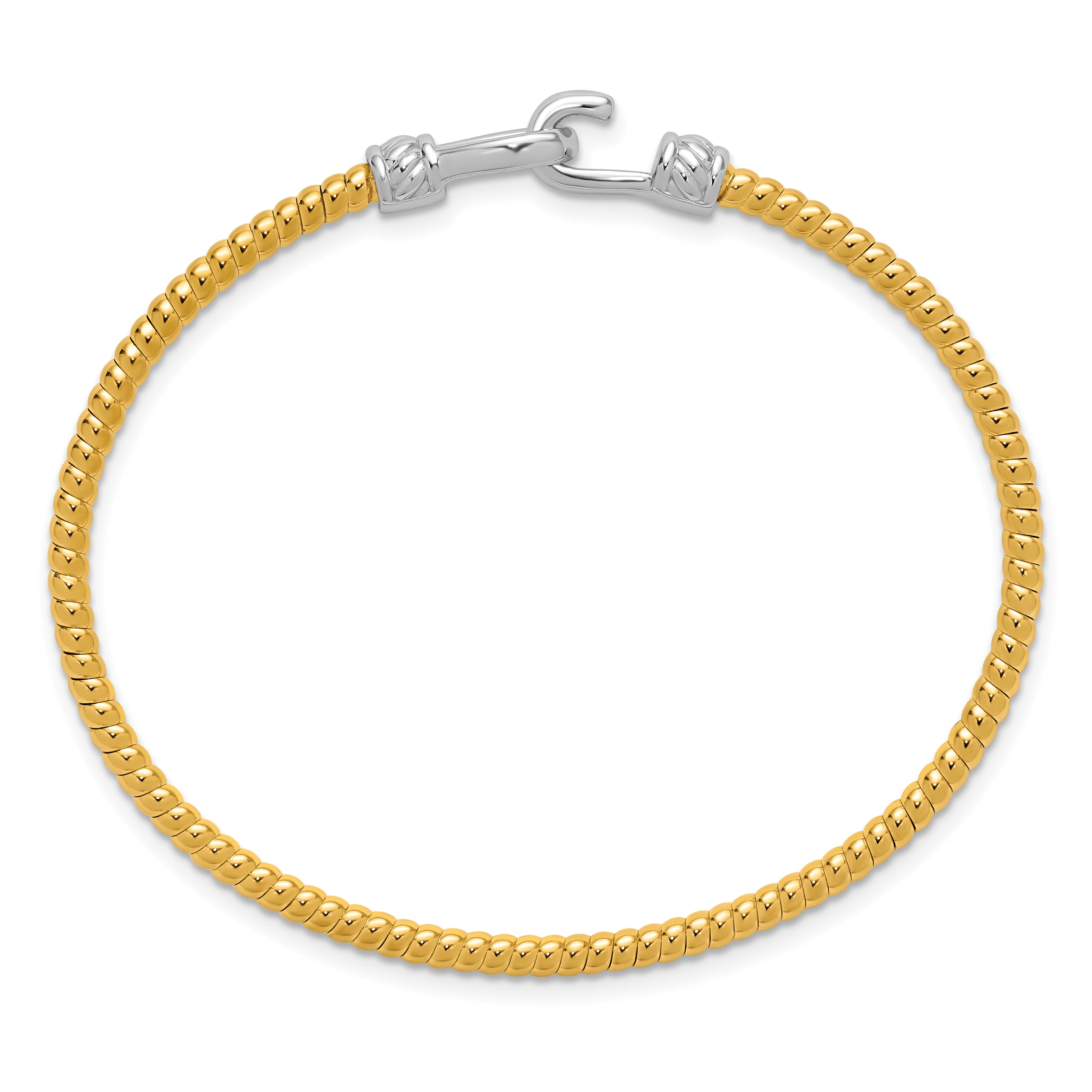 Gold-Plated Sterling Silver Twisted Bangle Bracelet
