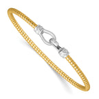 Gold-Plated Sterling Silver Twisted Bangle Bracelet