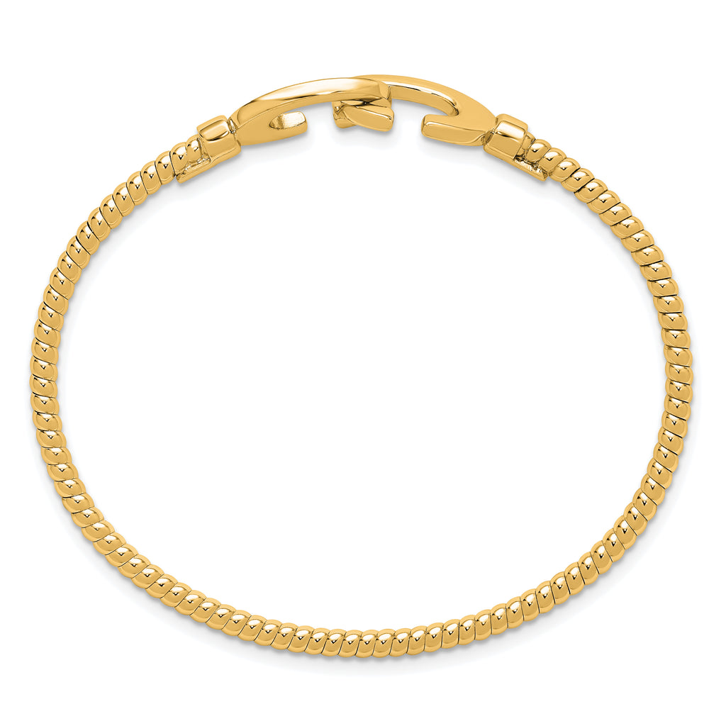 Gold-Plated Sterling Silver Twisted Bangle Bracelet