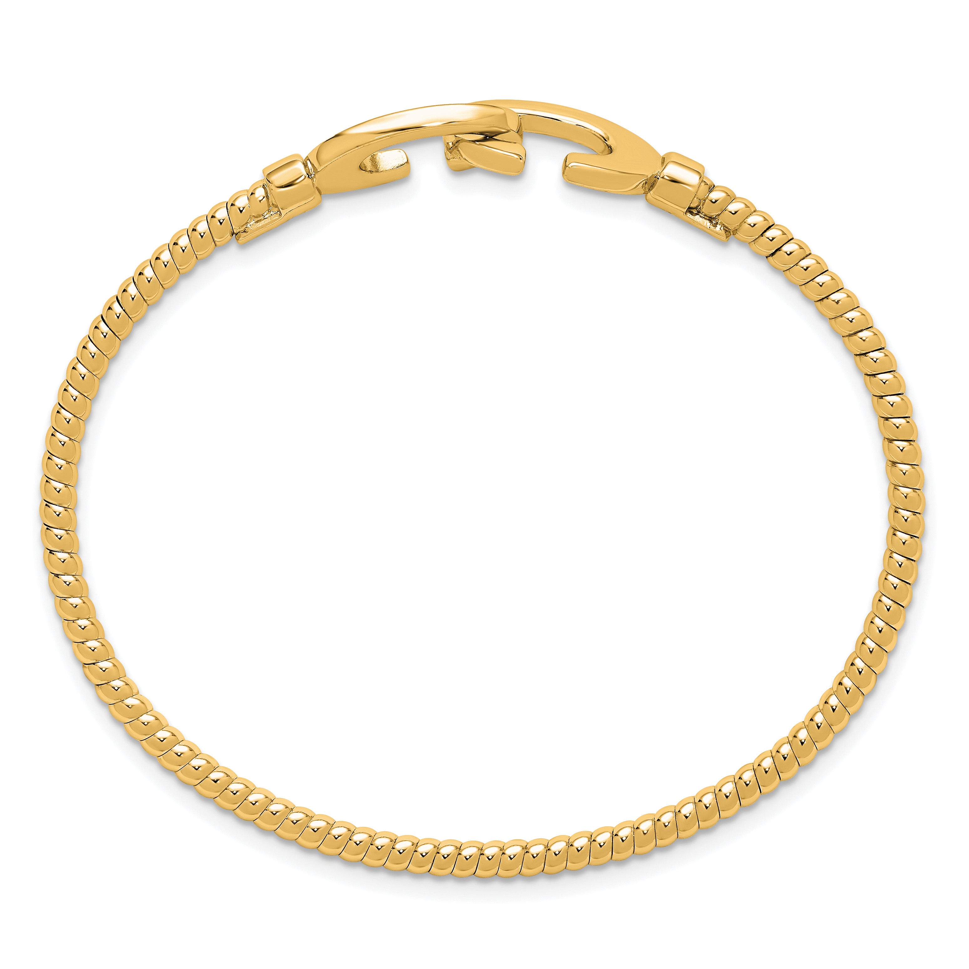 Gold-Plated Sterling Silver Twisted Bangle Bracelet