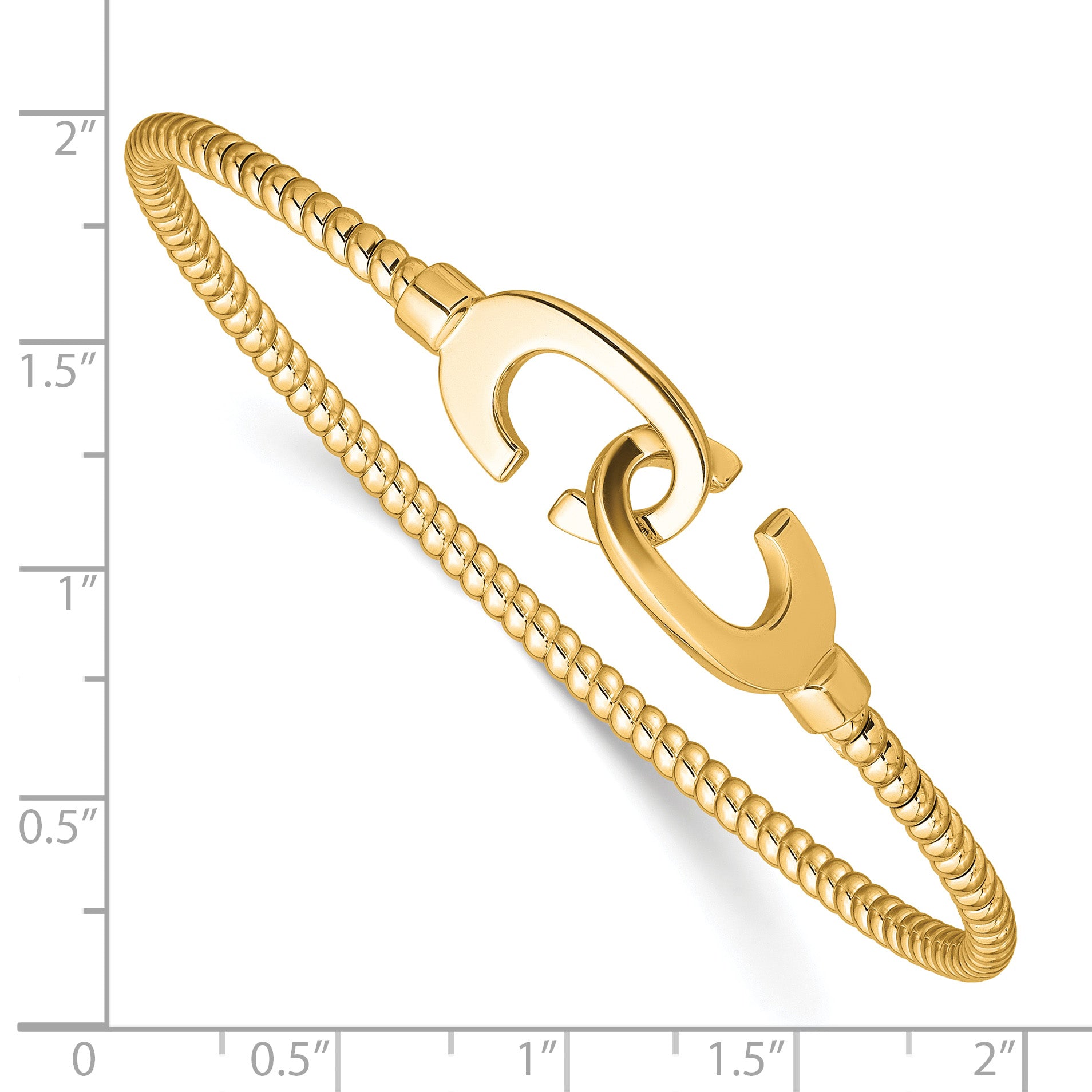 Gold-Plated Sterling Silver Twisted Bangle Bracelet