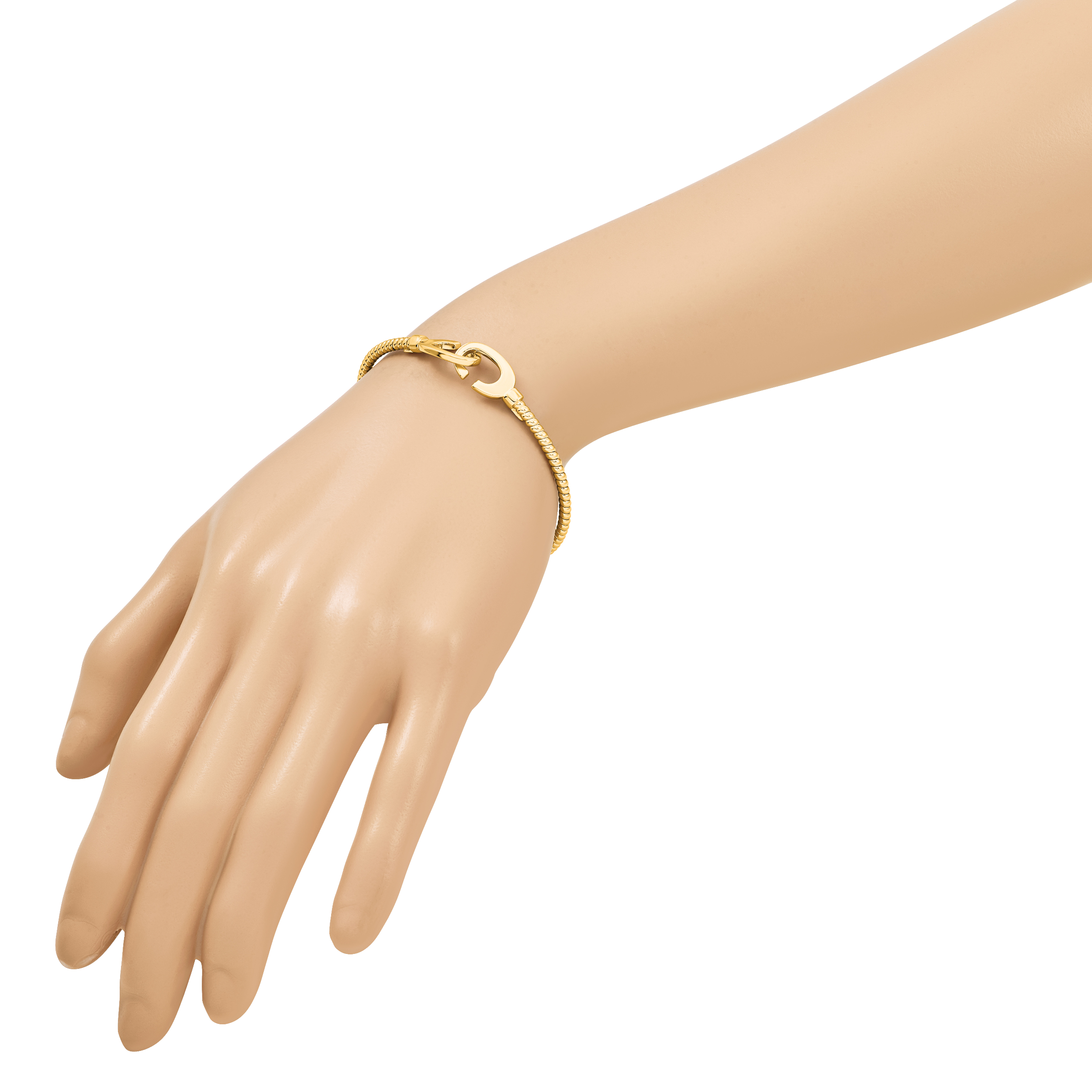 Gold-Plated Sterling Silver Twisted Bangle Bracelet