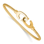 Gold-Plated Sterling Silver Twisted Bangle Bracelet