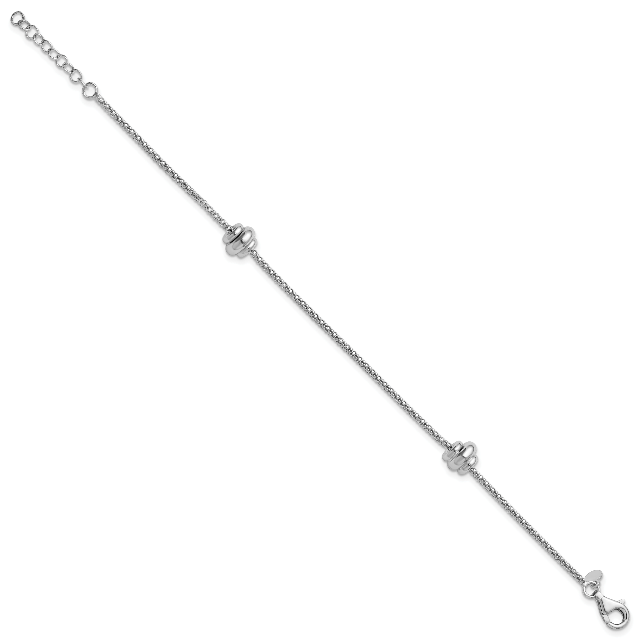 Sterling Silver Polished Bracelet, 8 in Secondary image