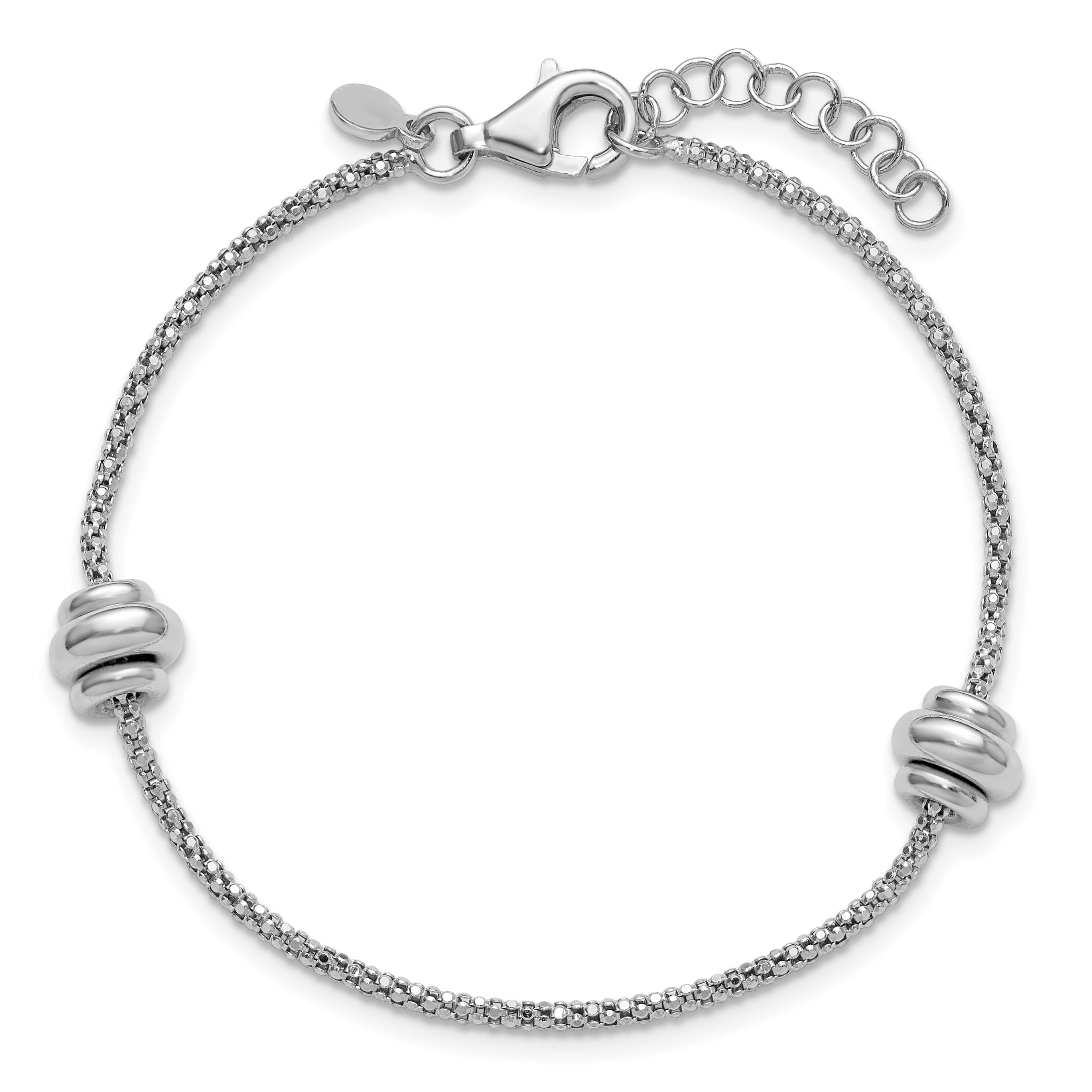 Sterling Silver Polished Bracelet, 8 in