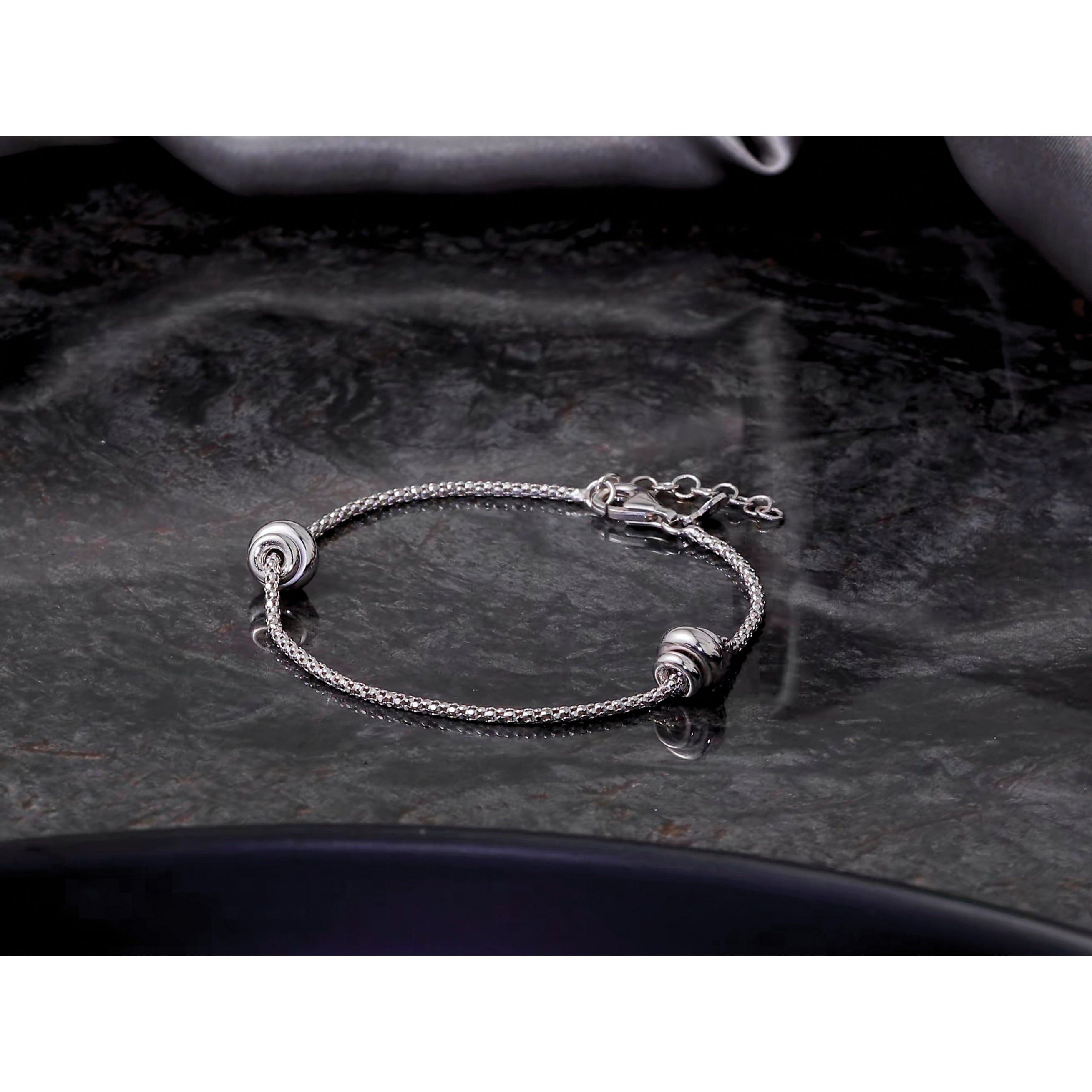 Sterling Silver Polished Bracelet, 8 in