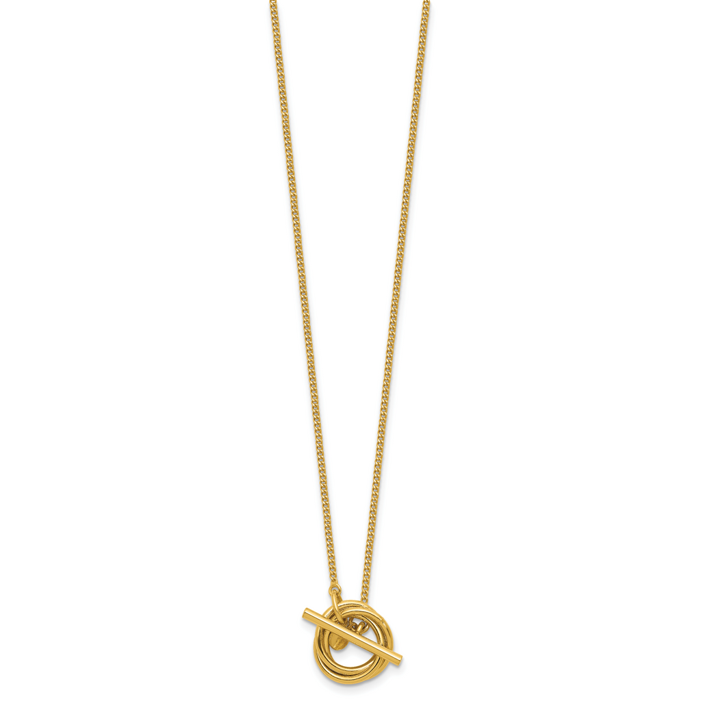 Gold-Plated Sterling Silver Curb Chain Necklace, 18 in