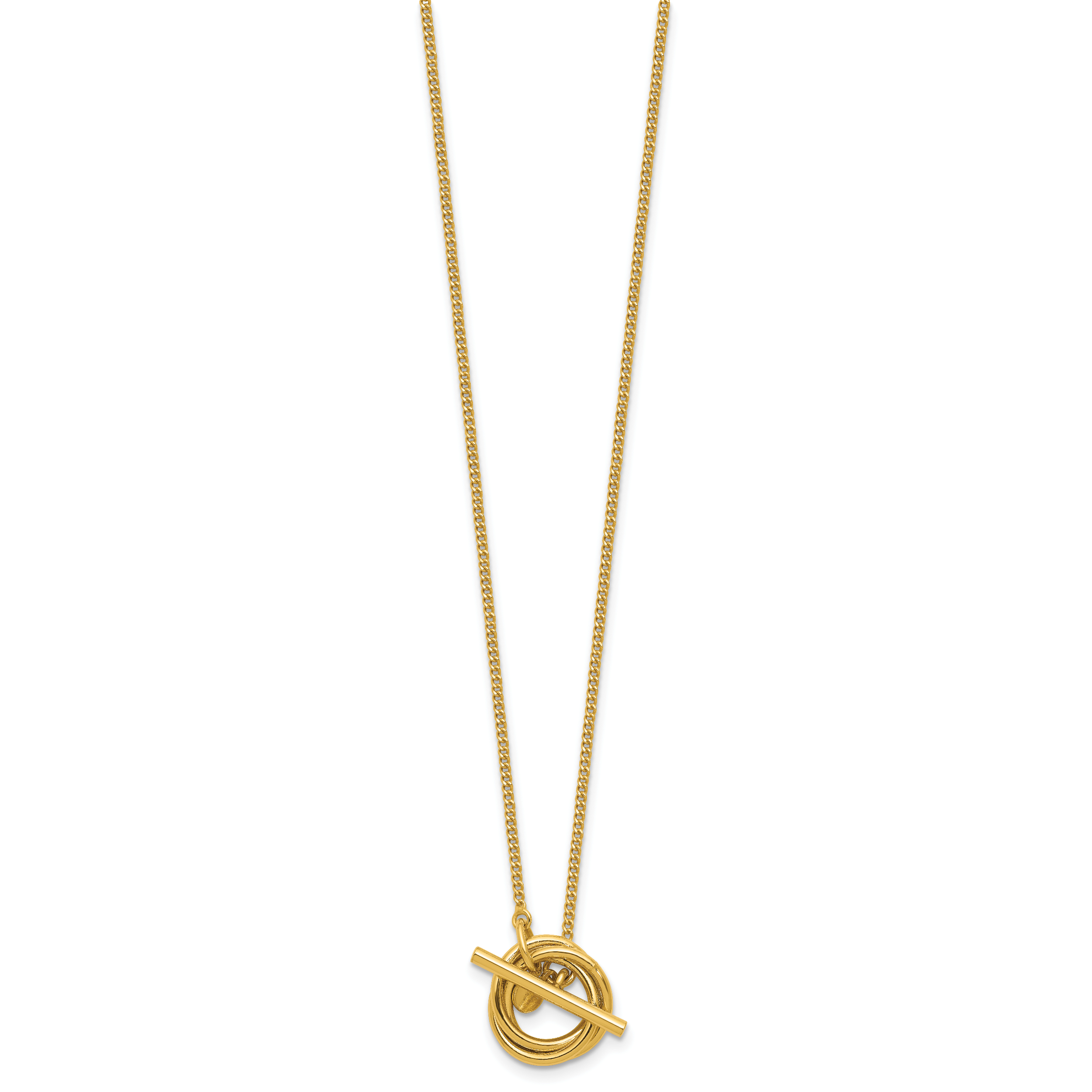 Gold-Plated Sterling Silver Curb Chain Necklace, 18 in