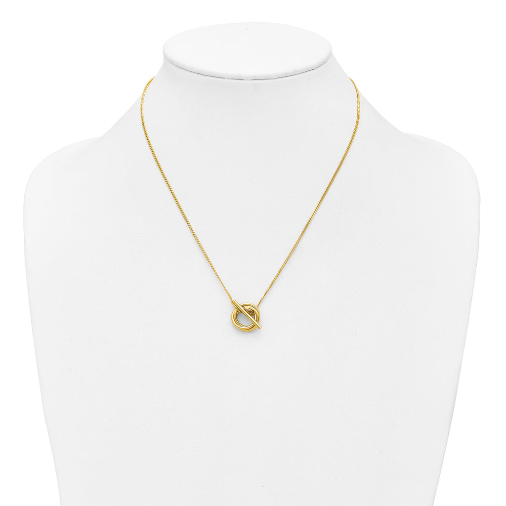 Gold-Plated Sterling Silver Curb Chain Necklace, 18 in