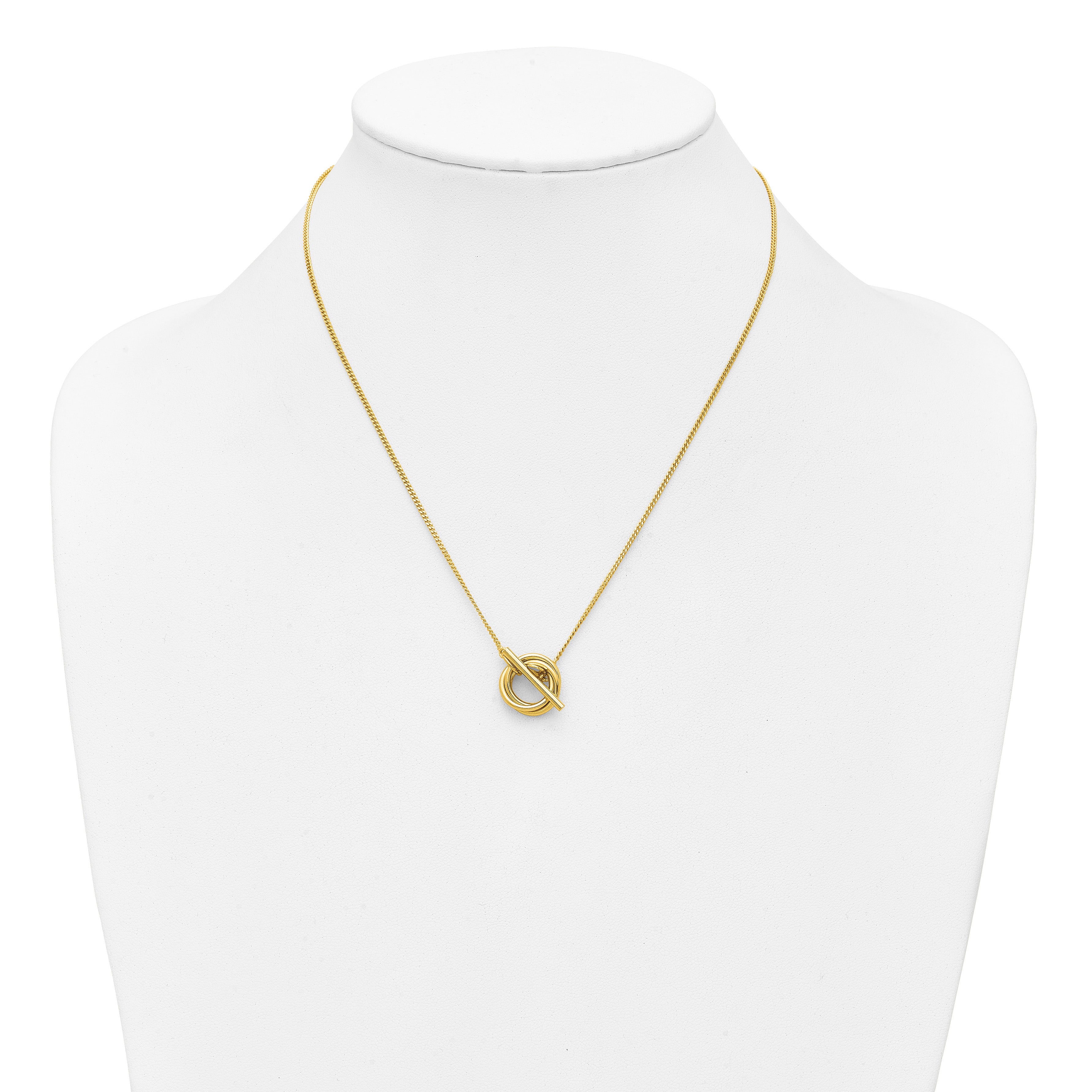 Gold-Plated Sterling Silver Curb Chain Necklace, 18 in