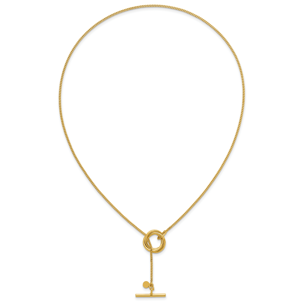 Gold-Plated Sterling Silver Curb Chain Necklace, 18 in