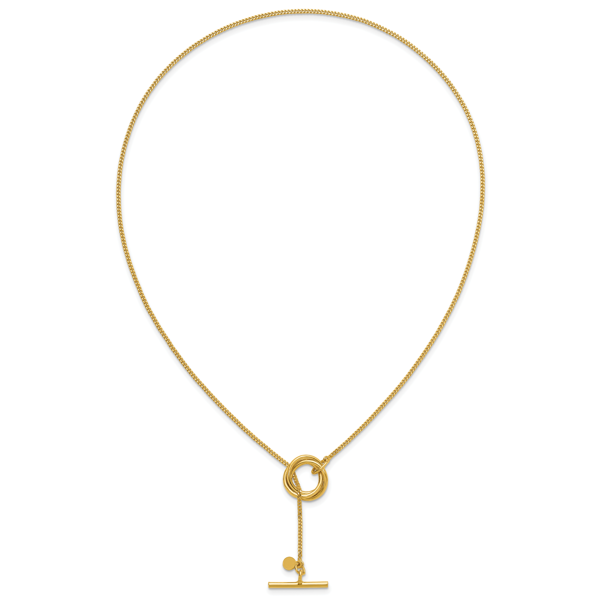 Gold-Plated Sterling Silver Curb Chain Necklace, 18 in