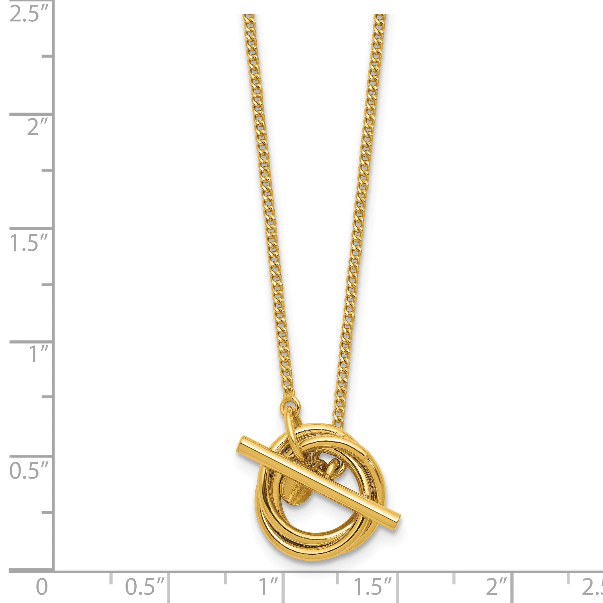 Gold-Plated Sterling Silver Curb Chain Necklace, 18 in