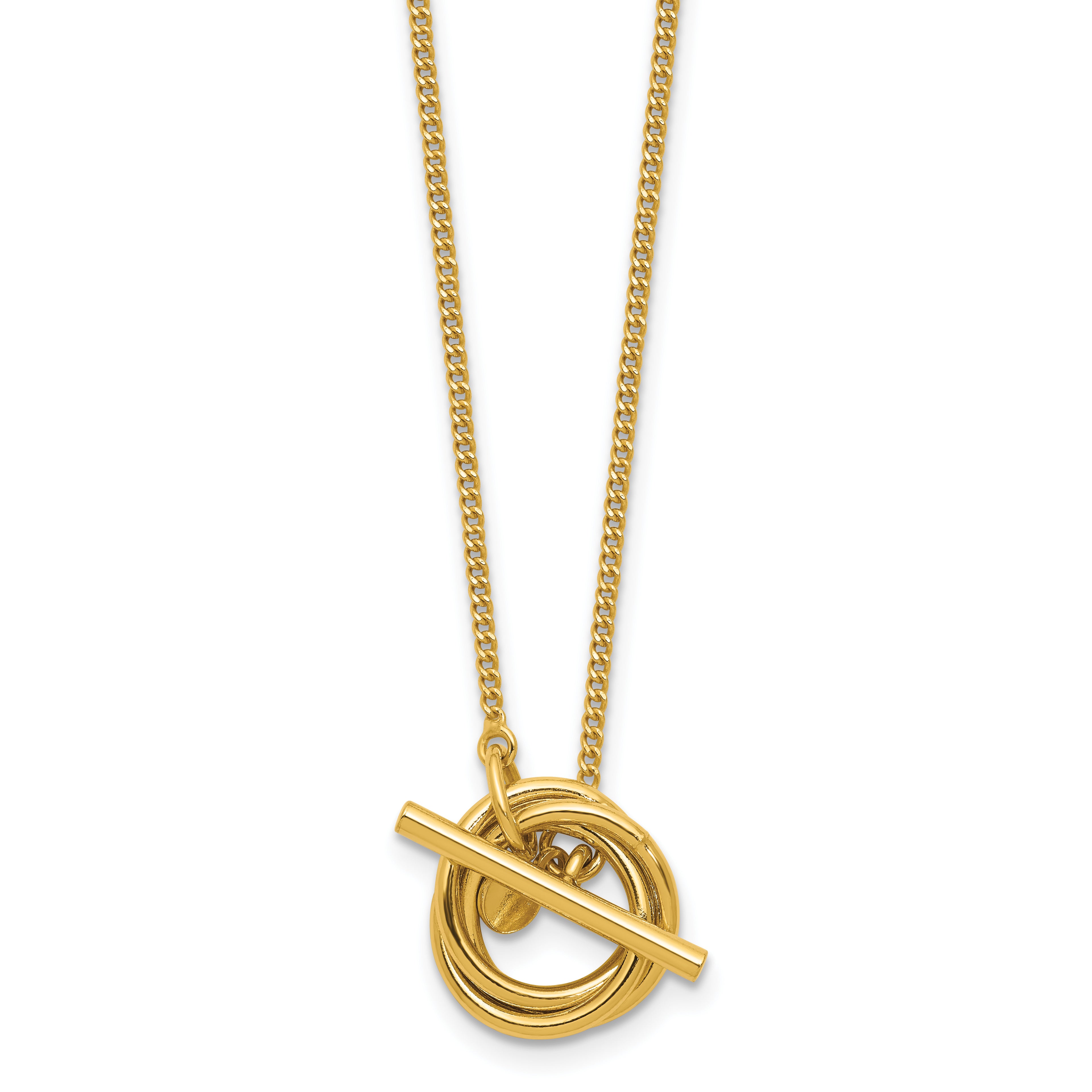 Gold-Plated Sterling Silver Curb Chain Necklace, 18 in