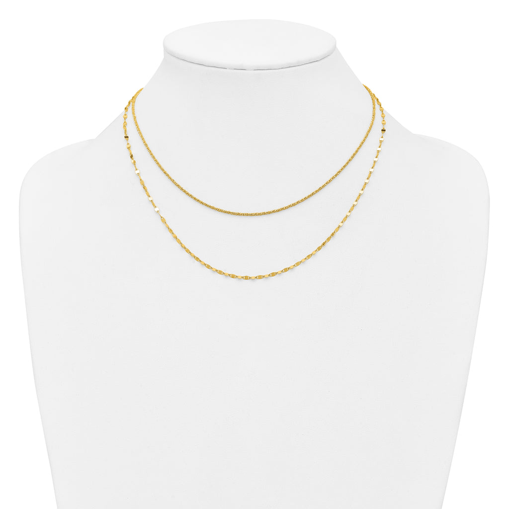 Gold-Plated Sterling Silver Polished Necklace