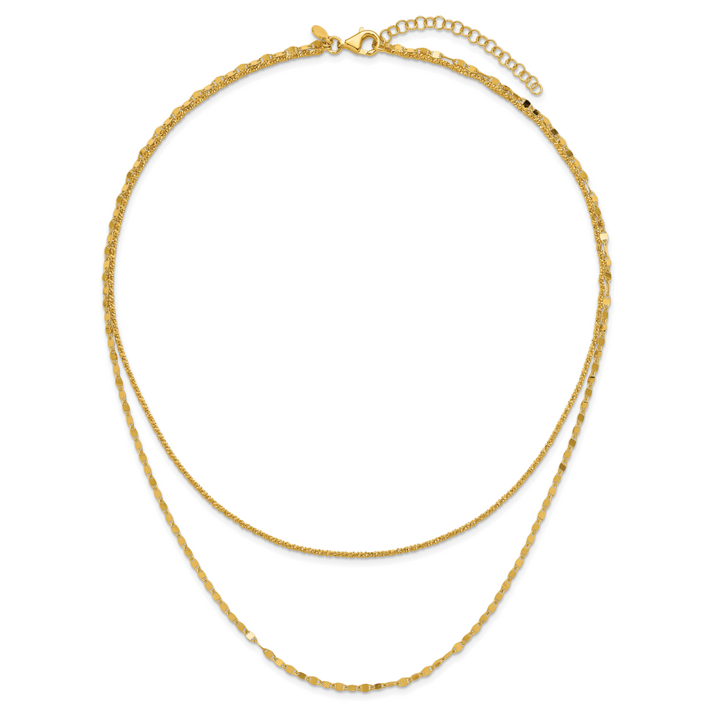 Gold-Plated Sterling Silver Polished Necklace