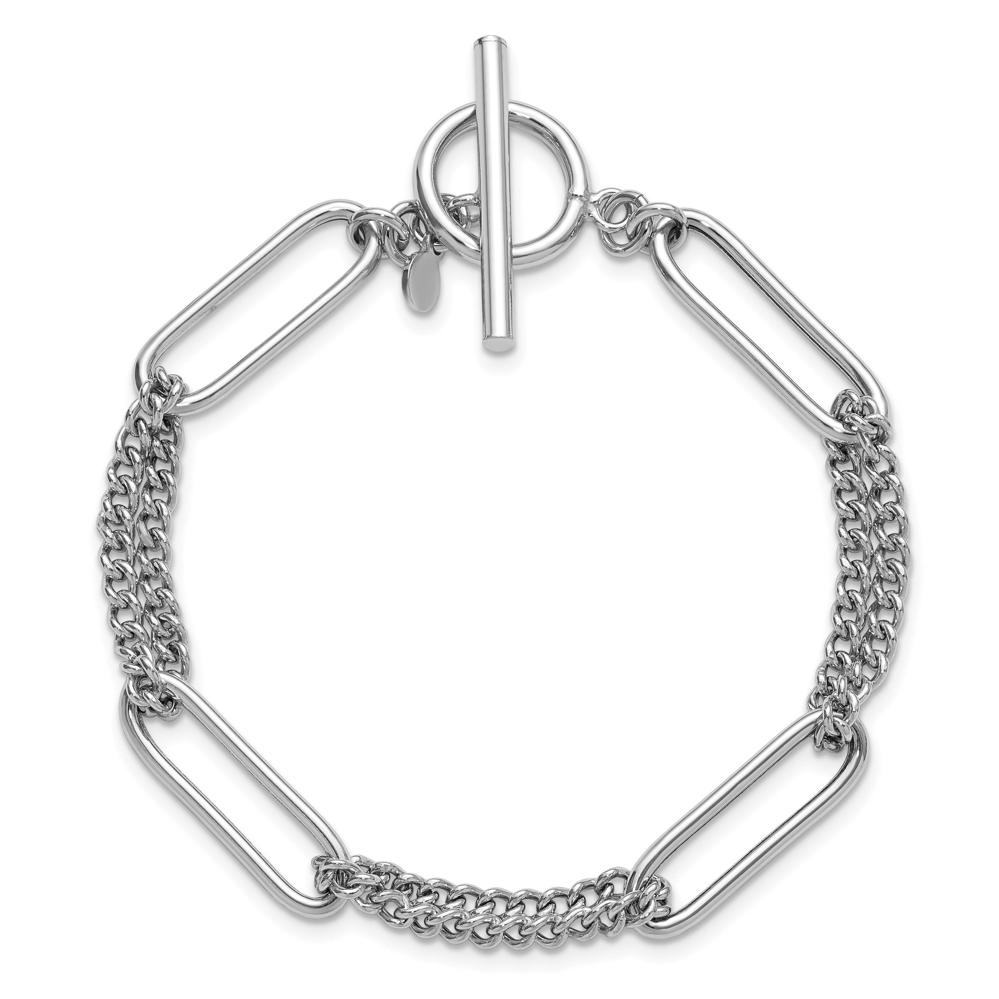 Sterling Silver Polished Link Bracelet, 7.5 in