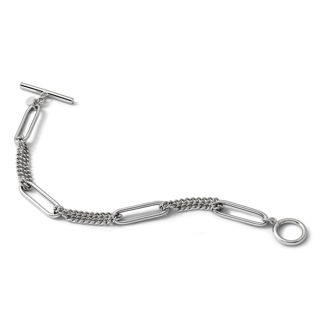 Sterling Silver Polished Link Bracelet, 7.5 in