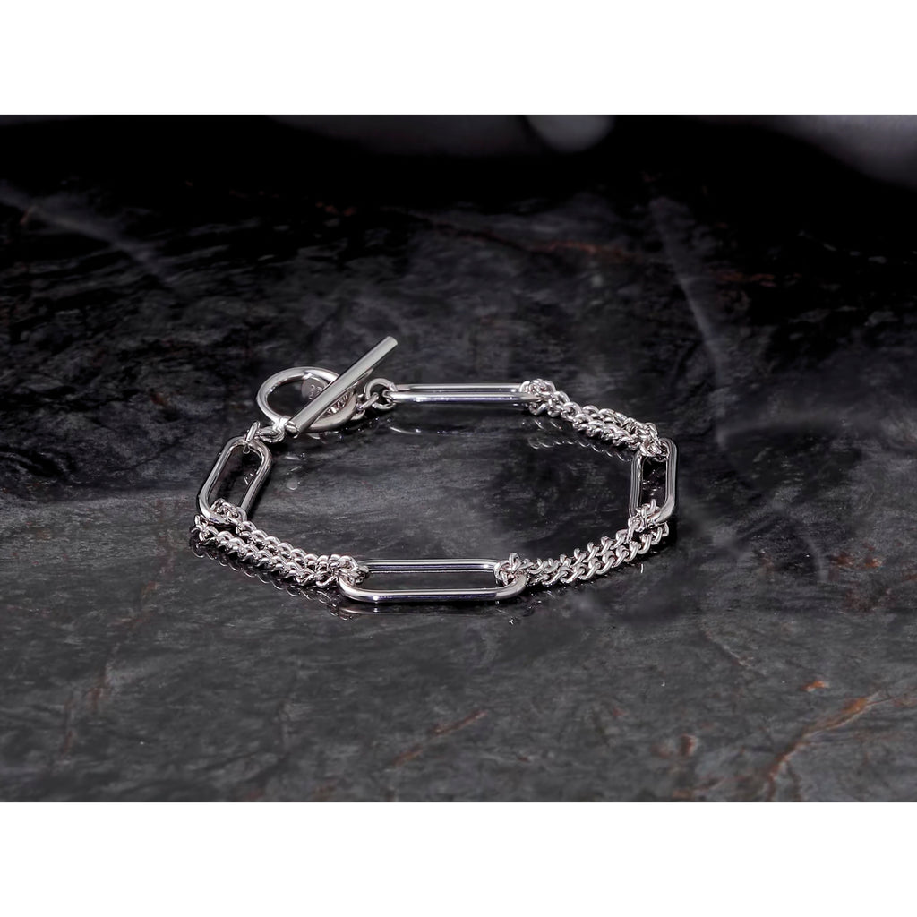 Sterling Silver Polished Link Bracelet, 7.5 in