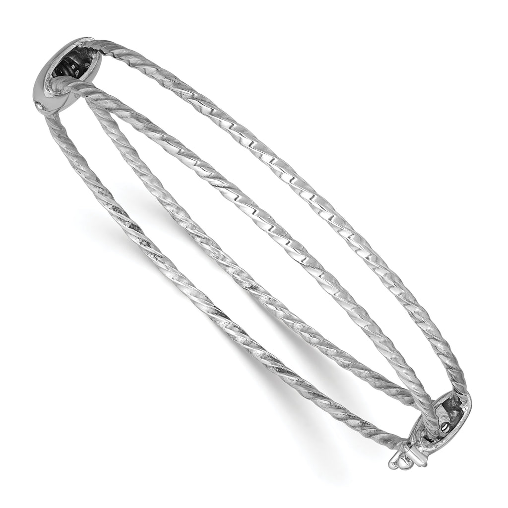 Sterling Silver Textured Bangle Bracelet