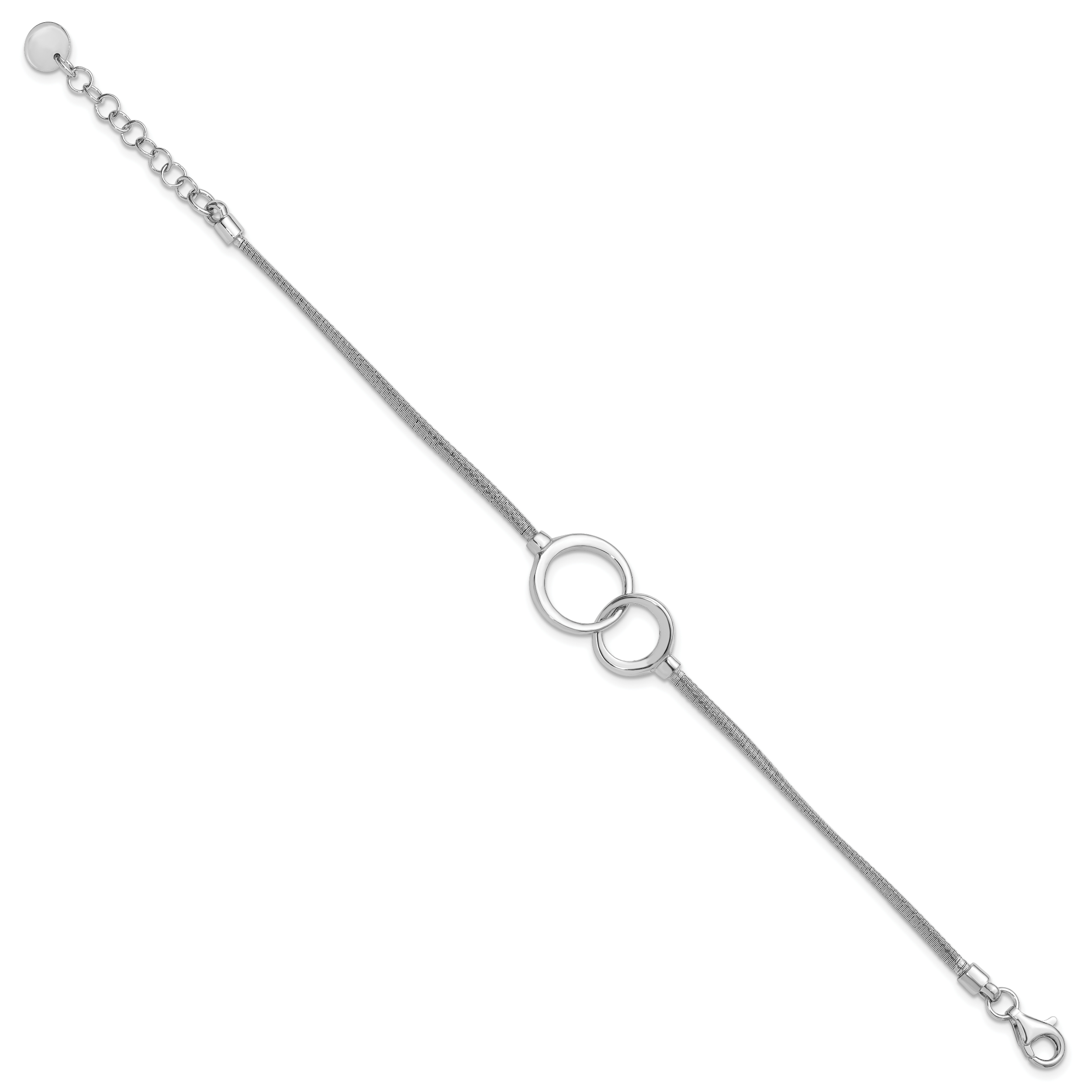 Sterling Silver Textured Bracelet, 8 in